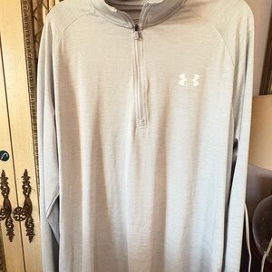 Under Armour Light Gray Half-Zip Top